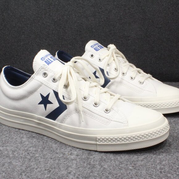 Converse Star Player 76 Classic White Navy Unisex Shoes A08539C Mens Size 11 - Picture 3 of 13